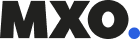 Logo noir et bleu MXO.
